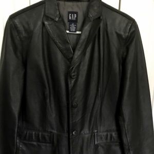 gap genuine leather jacket